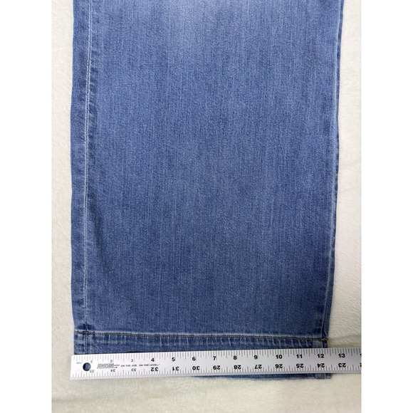 New American Eagle Jeans Womens 16 Long Blue Dreamy Drape Baggy Wide Leg Cargo - Picture 6 of 11